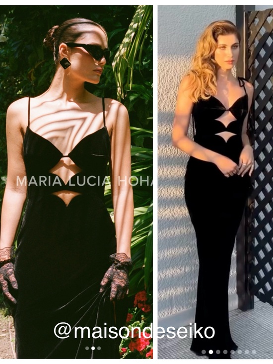 Maria Lucia Hohan Dresses & Skirts - NWT Maria Lucia Hohan Maxi Dress Black Velvet Fatma Gown Cutout size US 2